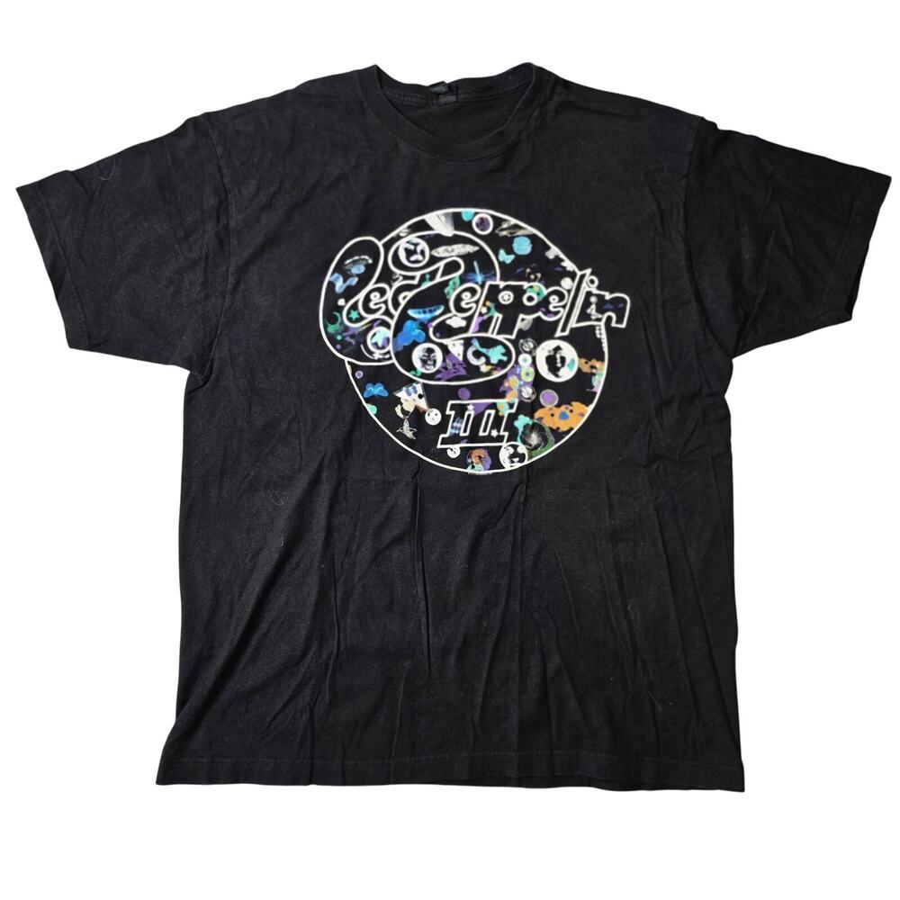 Led Zeppelin III Circle Black Concert Band T-Shirt XL